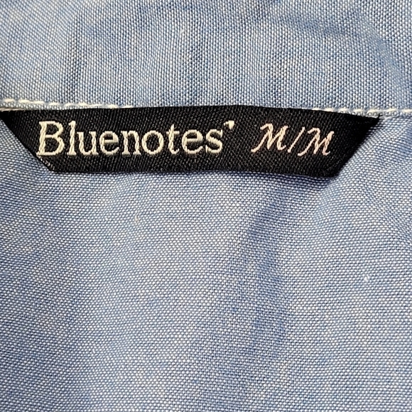 BUTTON Down Cotton Blue Denim Jean Shirt Size M - Picture 8 of 9